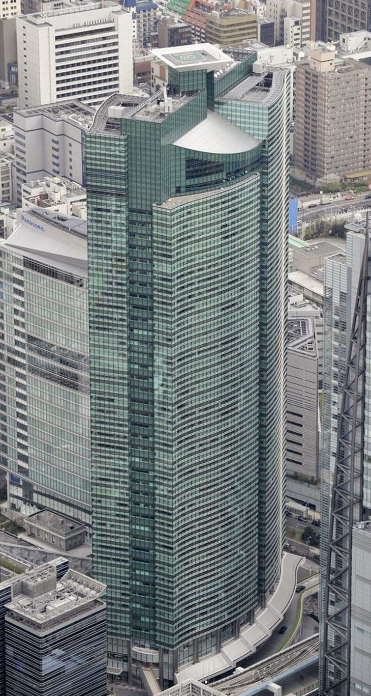 富士通の本社事務所が入るビル=東京都港区