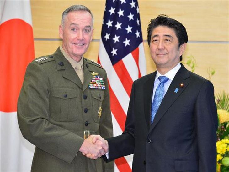 安倍首相、米軍制服組トップと会談