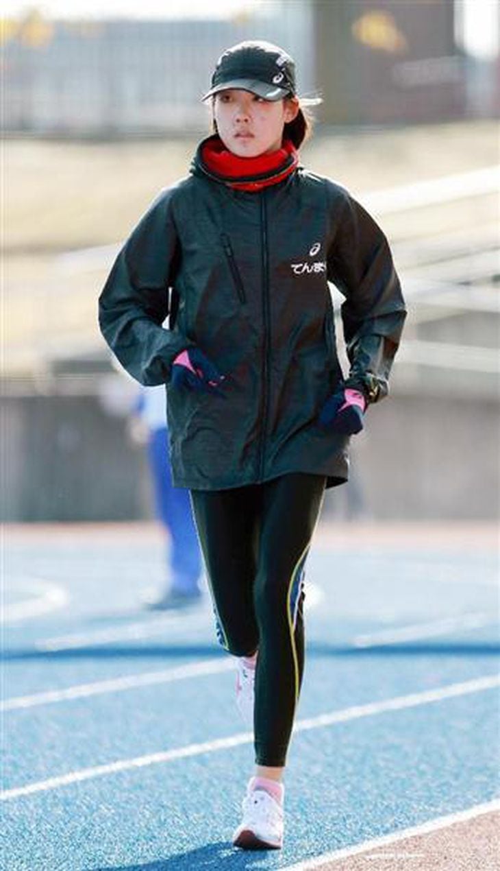 大阪国際女子マラソンに「ネクストヒロイン枠」で出場する前田穂南選手(宮沢宗士郎撮影)