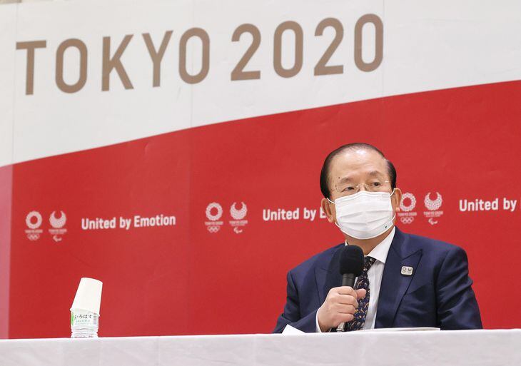 東京五輪・パラリンピック組織委の武藤敏郎事務総長(代表撮影)